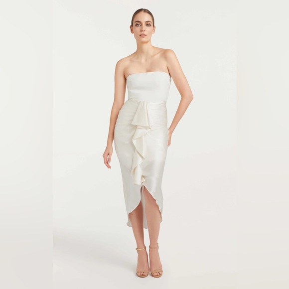 CLOSET CLOSING Cinq a Sept Georgiana Dress in Ivory White Sz 0 - Picture 3 of 8